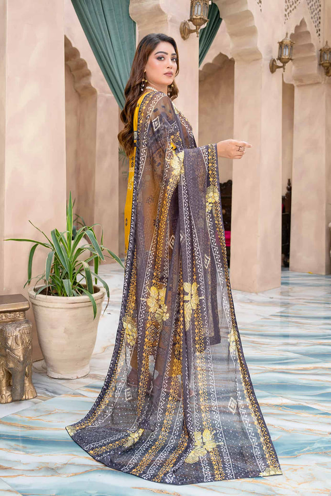 Seasonal- 07 - Printed Viscose - Embroidered - 3pc
