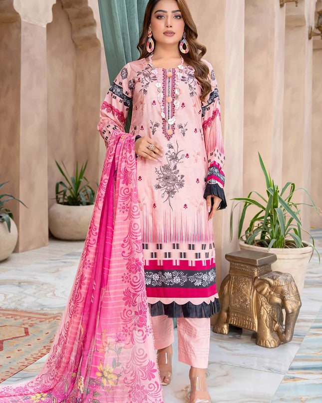 Zarmina- 09 - Printed Viscose - Embroidered - 3pc