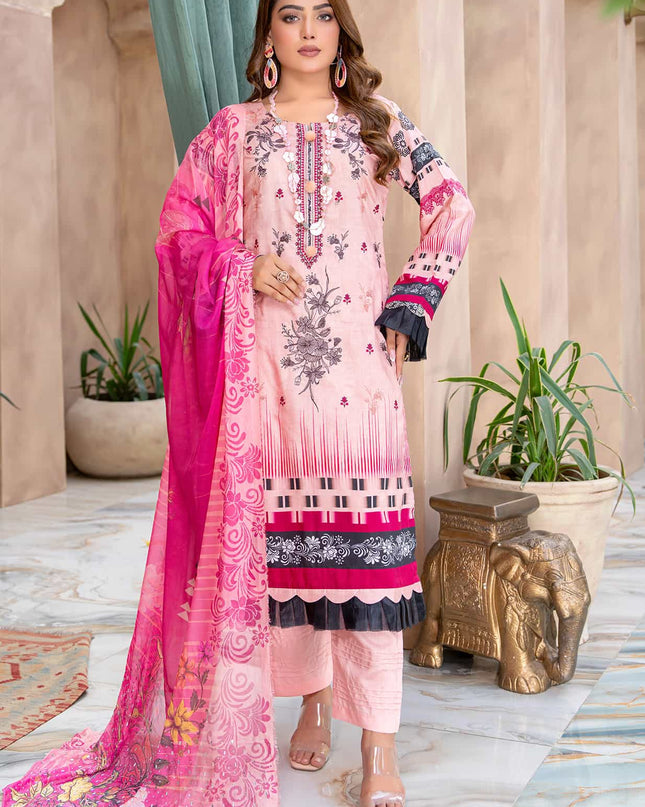 Zarmina- 09 - Printed Viscose - Embroidered - 3pc