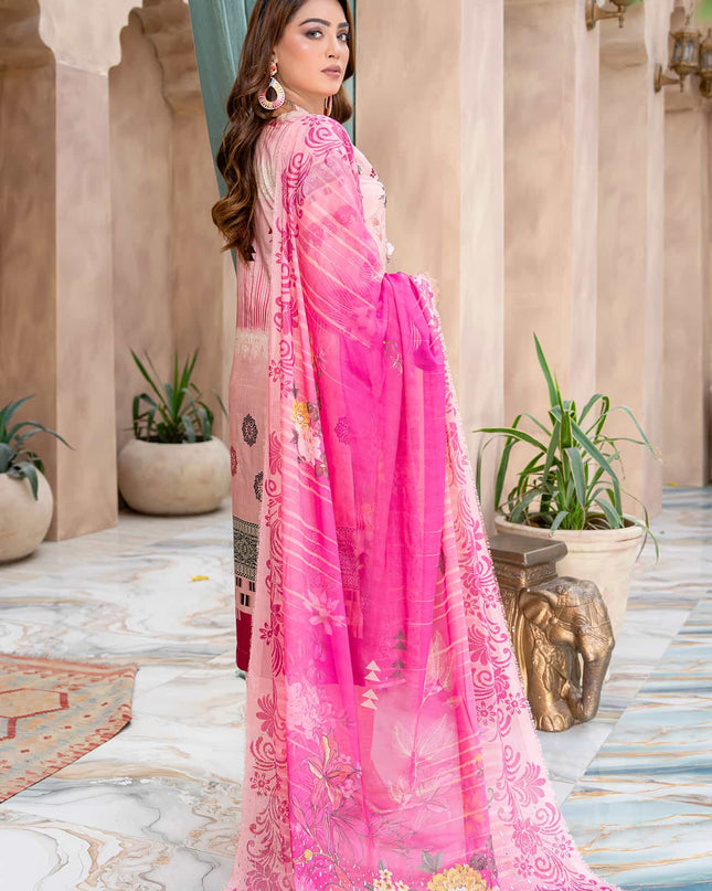 Zarmina- 09 - Printed Viscose - Embroidered - 3pc