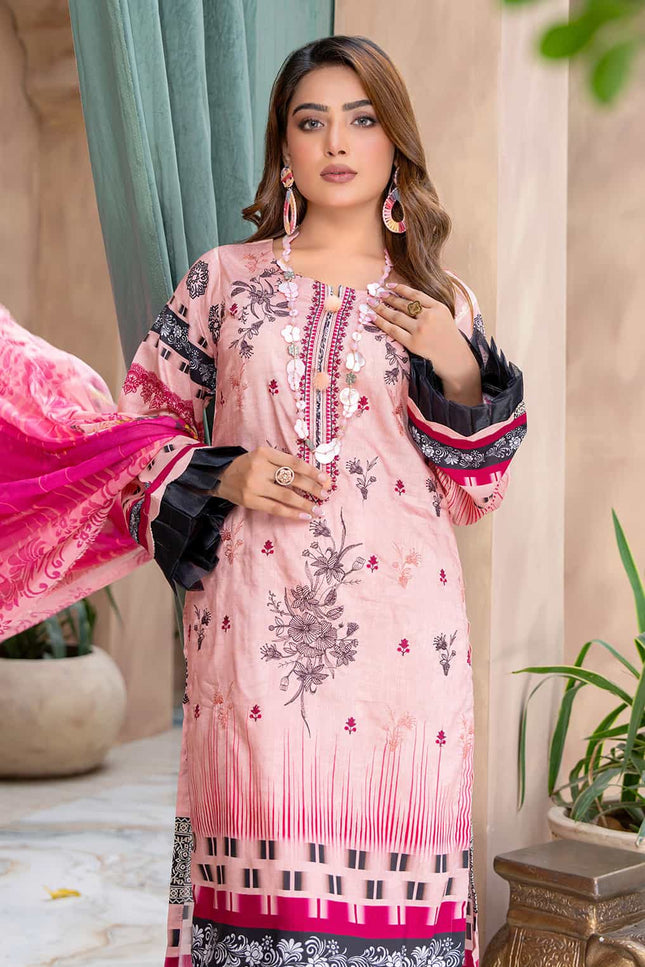 Seasonal- 09 - Printed Viscose - Embroidered - 3pc