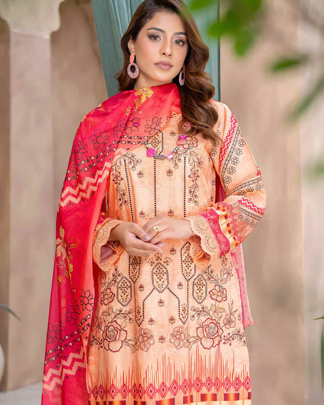Zarmina- 10 - Printed Viscose - Embroidered - 3pc