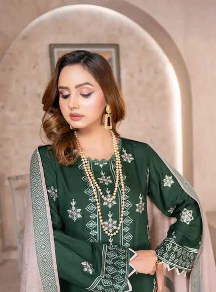 DHANAK WITH PASHMINA SHAWL - 3PC - 18302