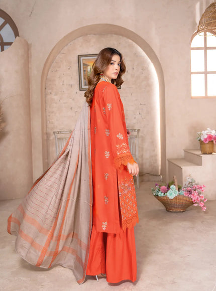 DHANAK WITH PASHMINA SHAWL - 3PC - 18304