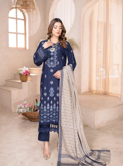 DHANAK WITH PASHMINA SHAWL - 3PC - 18305