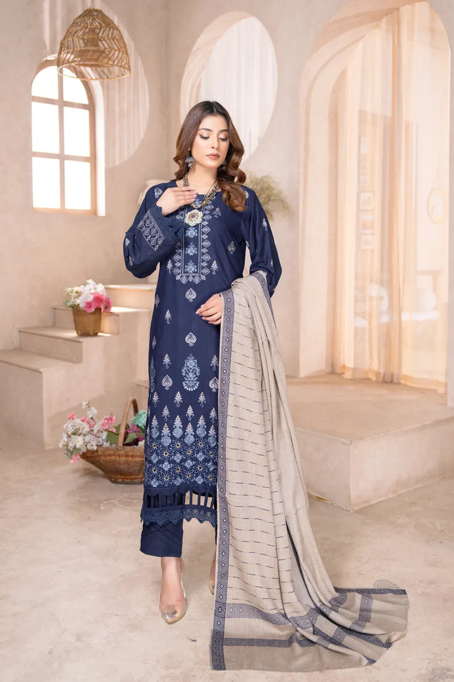 DHANAK WITH PASHMINA SHAWL - 3PC - 18305