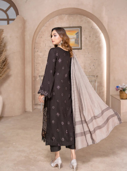 DHANAK WITH PASHMINA SHAWL - 3PC - 18301