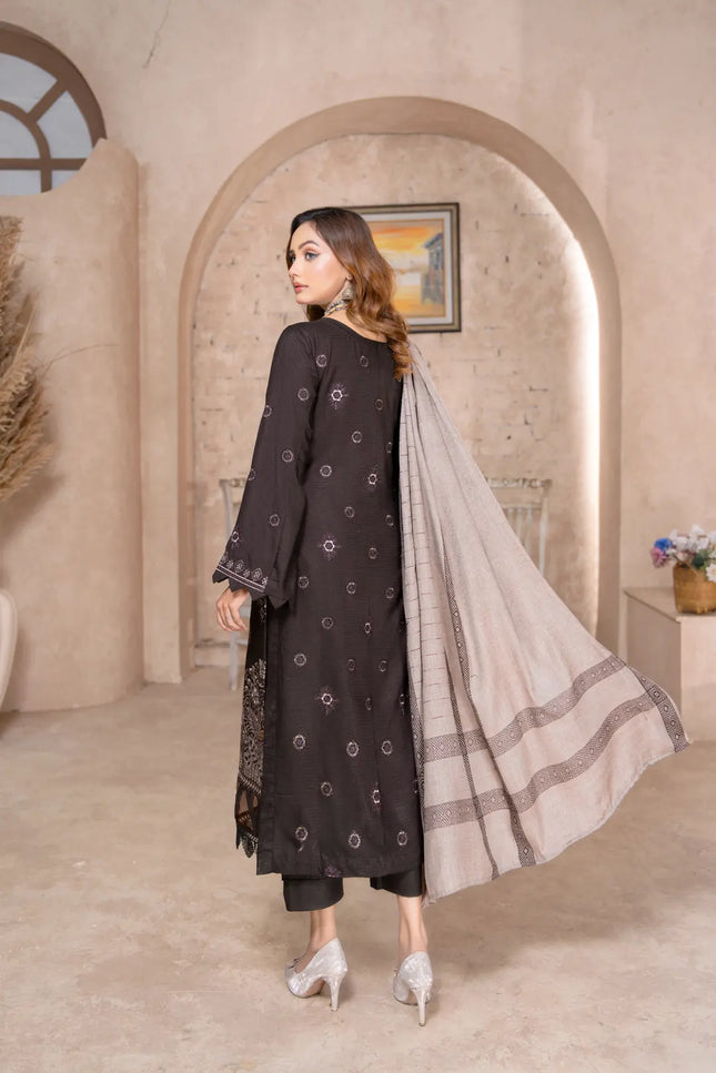 DHANAK WITH PASHMINA SHAWL - 3PC - 18301