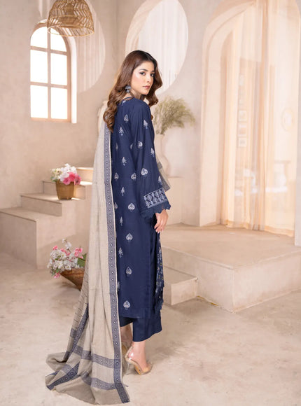 DHANAK WITH PASHMINA SHAWL - 3PC - 18305