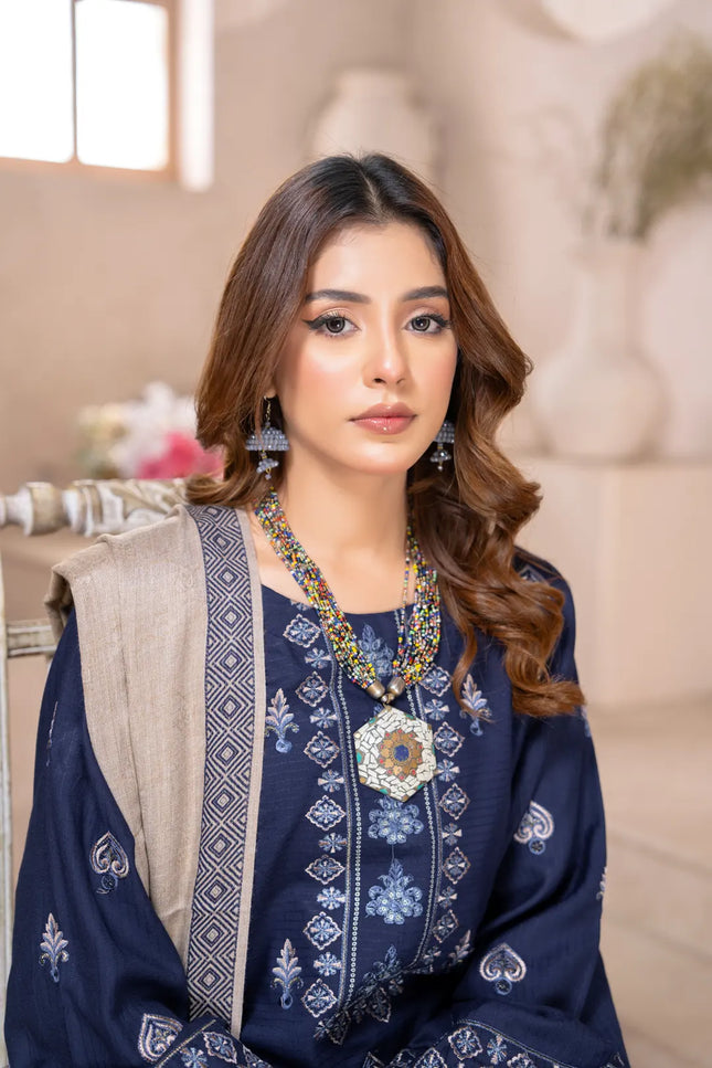 DHANAK WITH PASHMINA SHAWL - 3PC - 18305