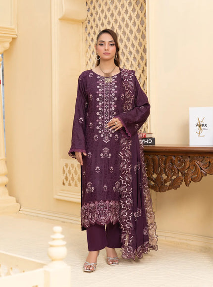 JACQUARD EMBROIDERED VISCOSE - 35901