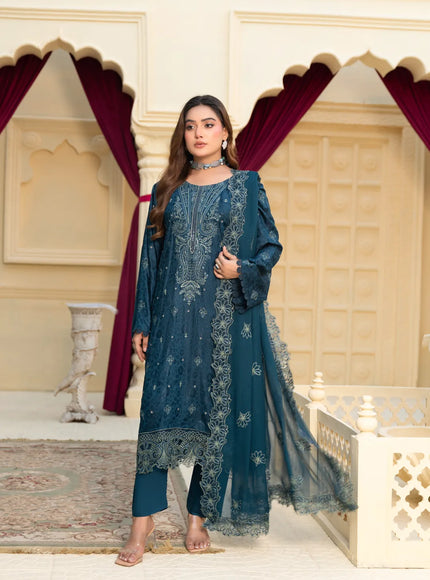 JACQUARD EMBROIDERED VISCOSE - 35906