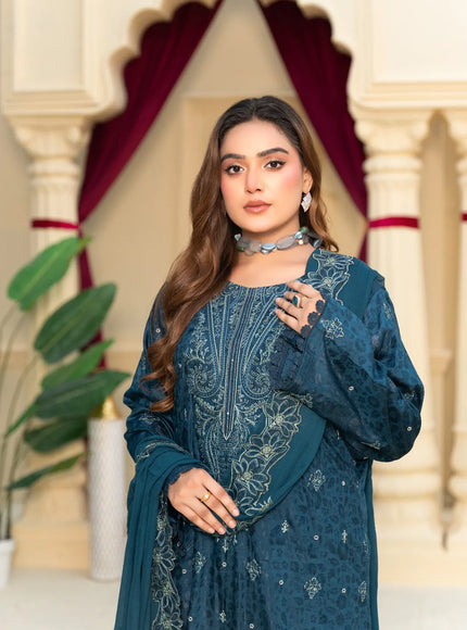 JACQUARD EMBROIDERED VISCOSE - 35906