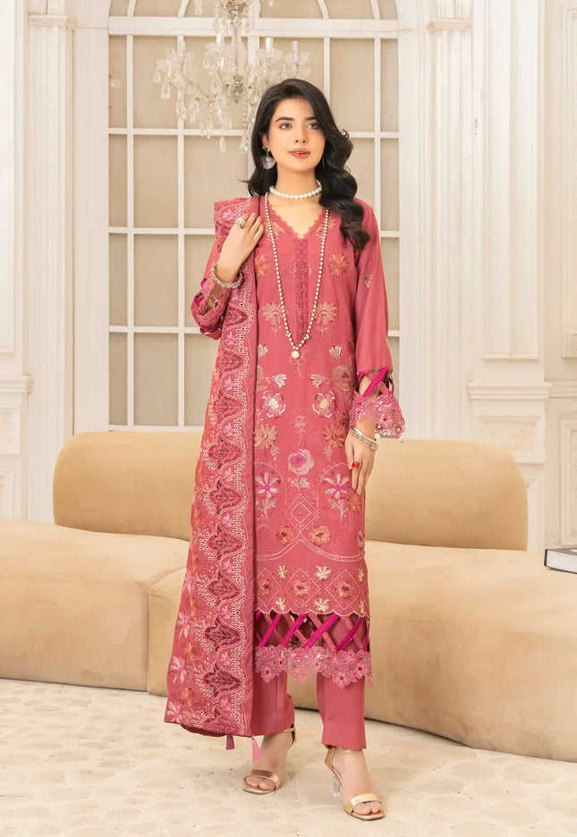 DHANAK EMBROIDERED | 3PC - 36701
