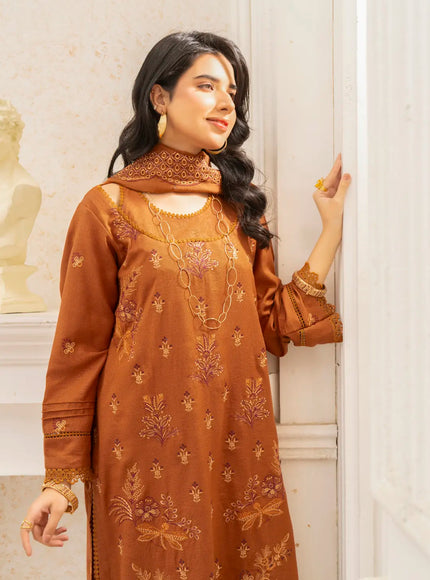 DHANAK EMBROIDERED | 3PC - 36702