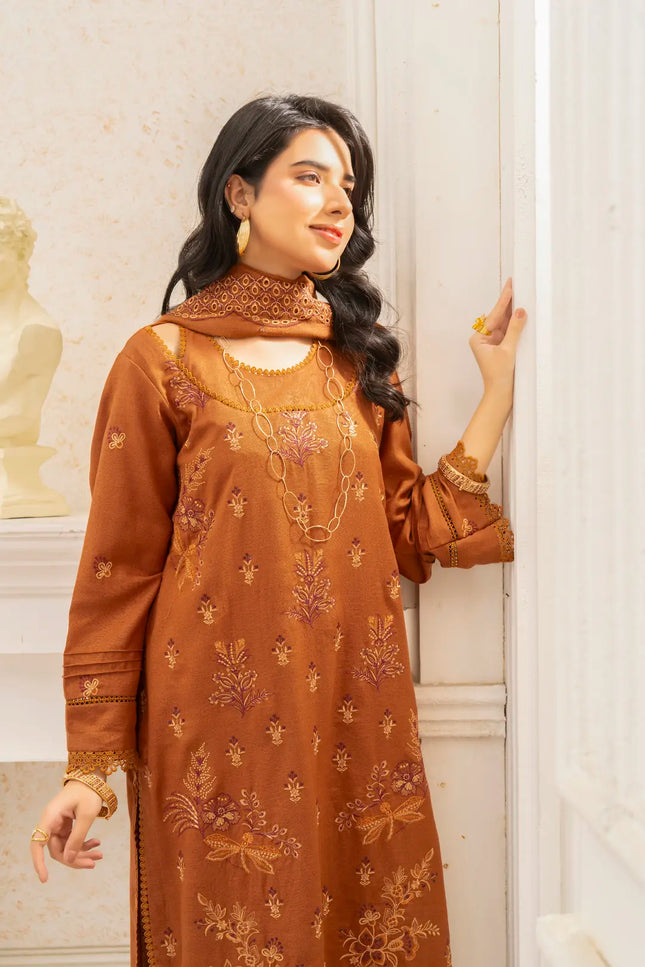 DHANAK EMBROIDERED | 3PC - 36702