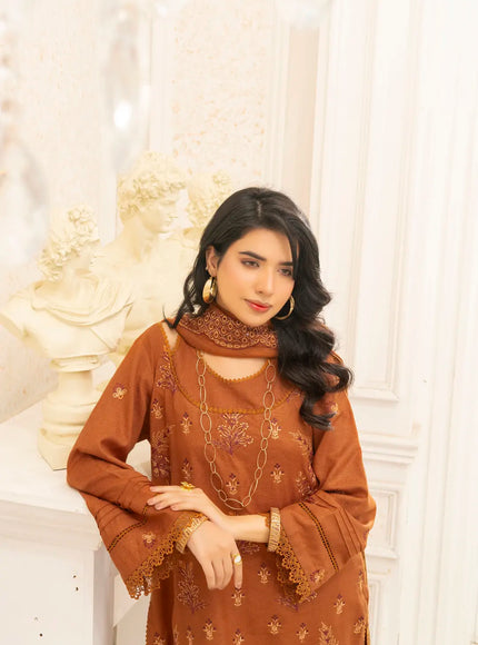 DHANAK EMBROIDERED | 3PC - 36702