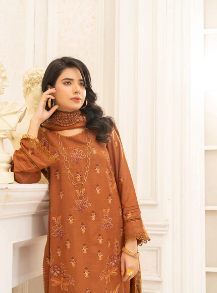 DHANAK EMBROIDERED | 3PC - 36702