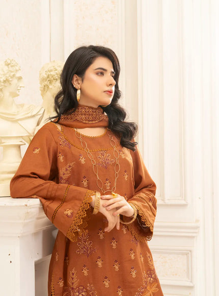 DHANAK EMBROIDERED | 3PC - 36702