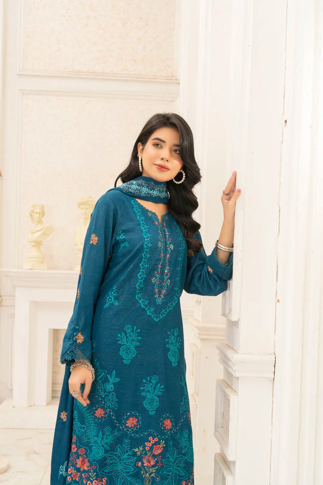 DHANAK EMBROIDERED | 3PC - 36703