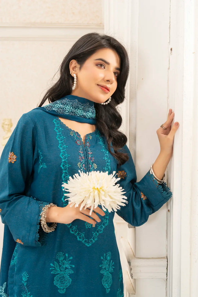 DHANAK EMBROIDERED | 3PC - 36703