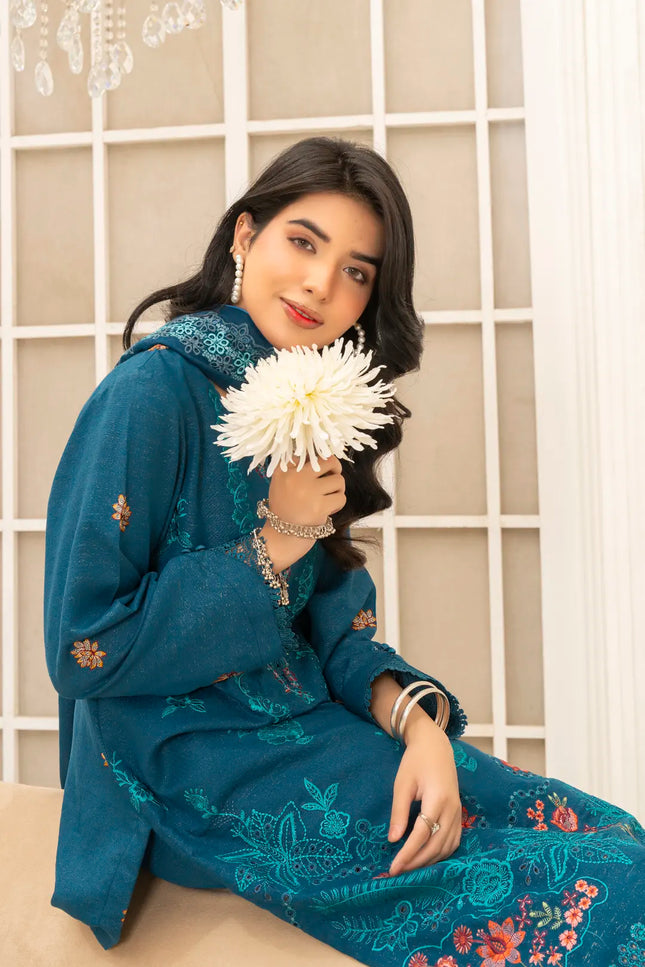 DHANAK EMBROIDERED | 3PC - 36703
