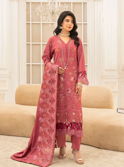 DHANAK EMBROIDERED | 3PC - 36701