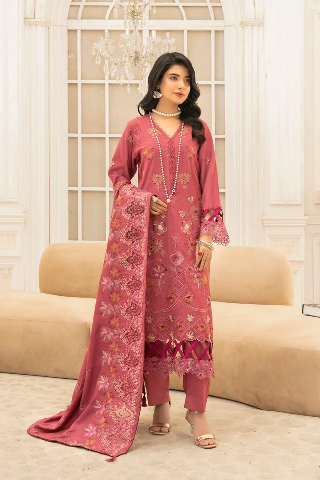 DHANAK EMBROIDERED | 3PC - 36701