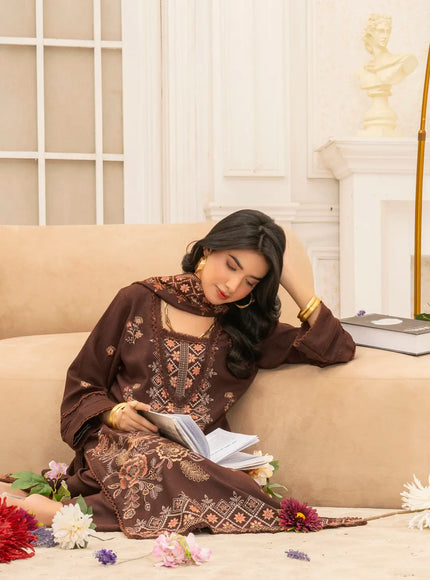 DHANAK EMBROIDERED | 3PC - 36704