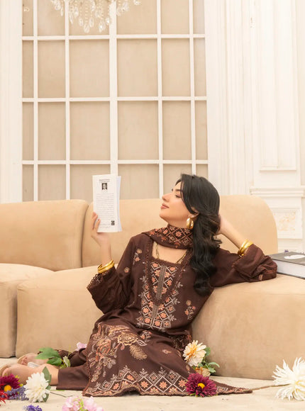 DHANAK EMBROIDERED | 3PC - 36704