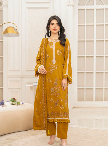 DHANAK EMBROIDERED | 3PC - 36705