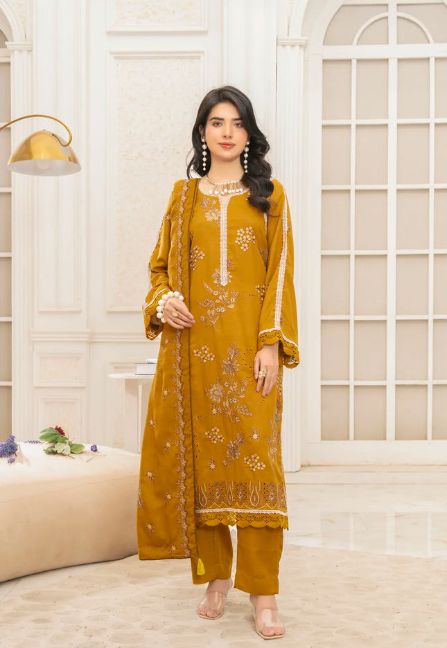 DHANAK EMBROIDERED | 3PC - 36705
