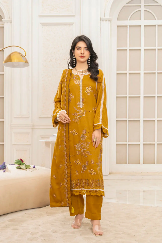 DHANAK EMBROIDERED | 3PC - 36705
