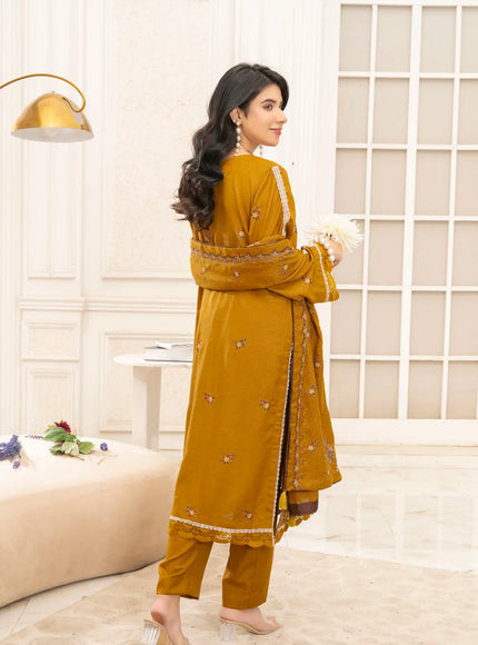 DHANAK EMBROIDERED | 3PC - 36705