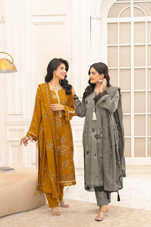 DHANAK EMBROIDERED | 3PC - 36705