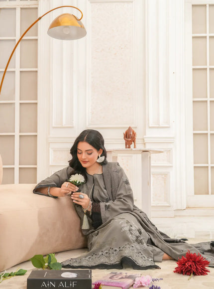 DHANAK EMBROIDERED | 3PC - 36706