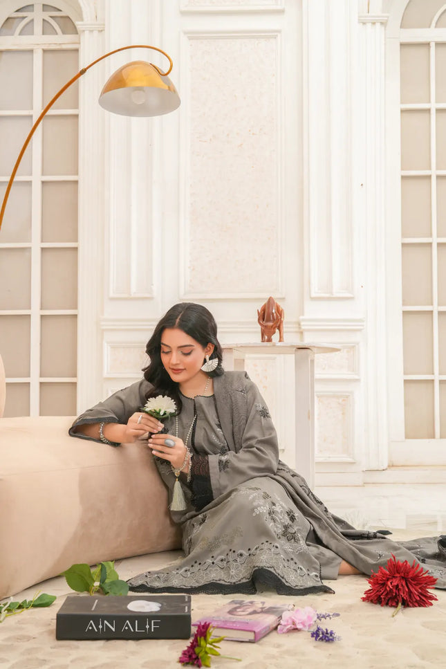 DHANAK EMBROIDERED | 3PC - 36706