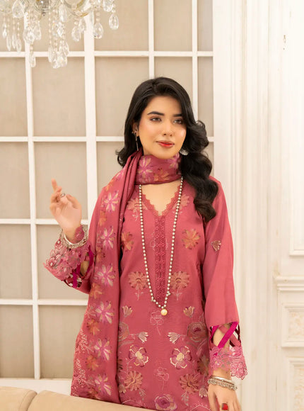 DHANAK EMBROIDERED | 3PC - 36701