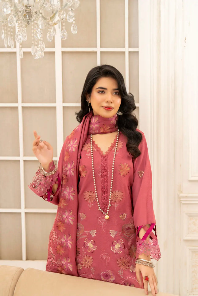 DHANAK EMBROIDERED | 3PC - 36701