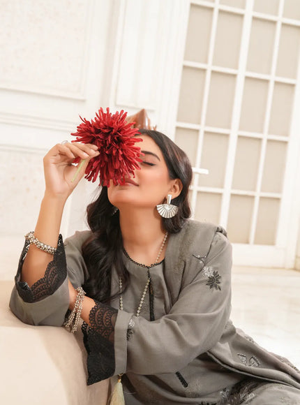 DHANAK EMBROIDERED | 3PC - 36706