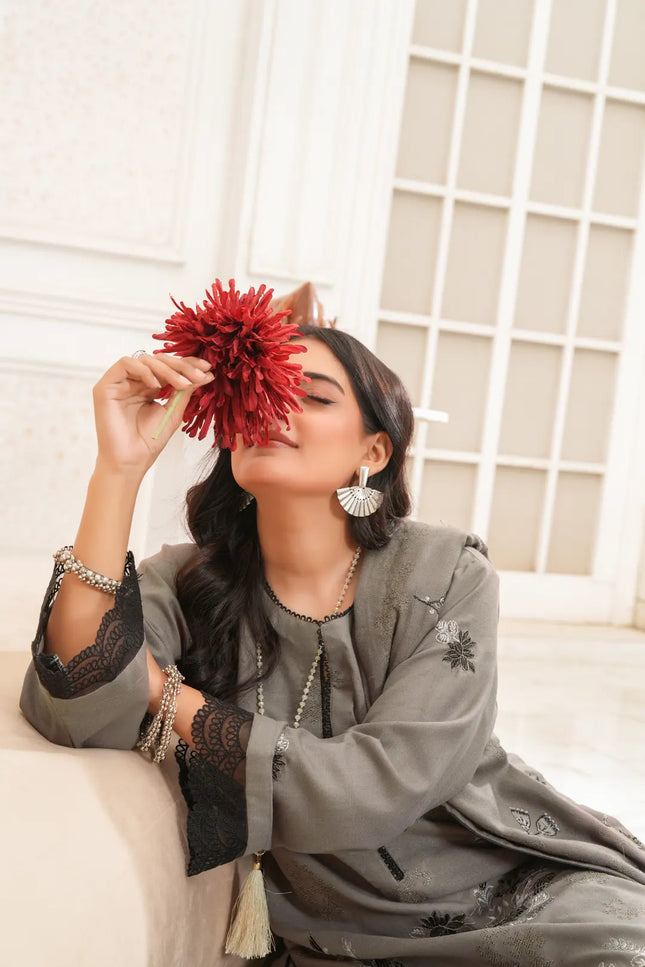 DHANAK EMBROIDERED | 3PC - 36706