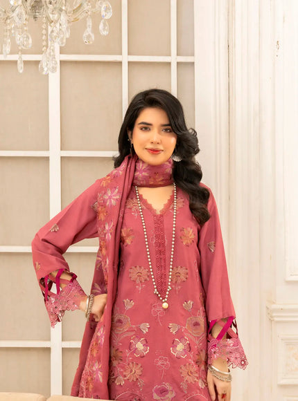 DHANAK EMBROIDERED | 3PC - 36701