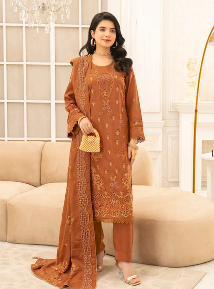 DHANAK EMBROIDERED | 3PC - 36702
