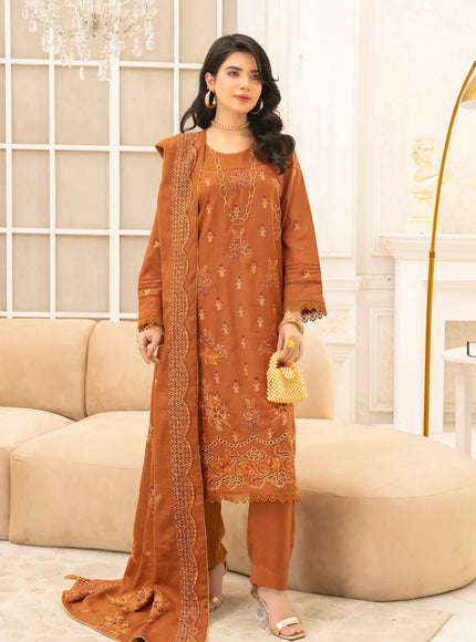 DHANAK EMBROIDERED | 3PC - 36702