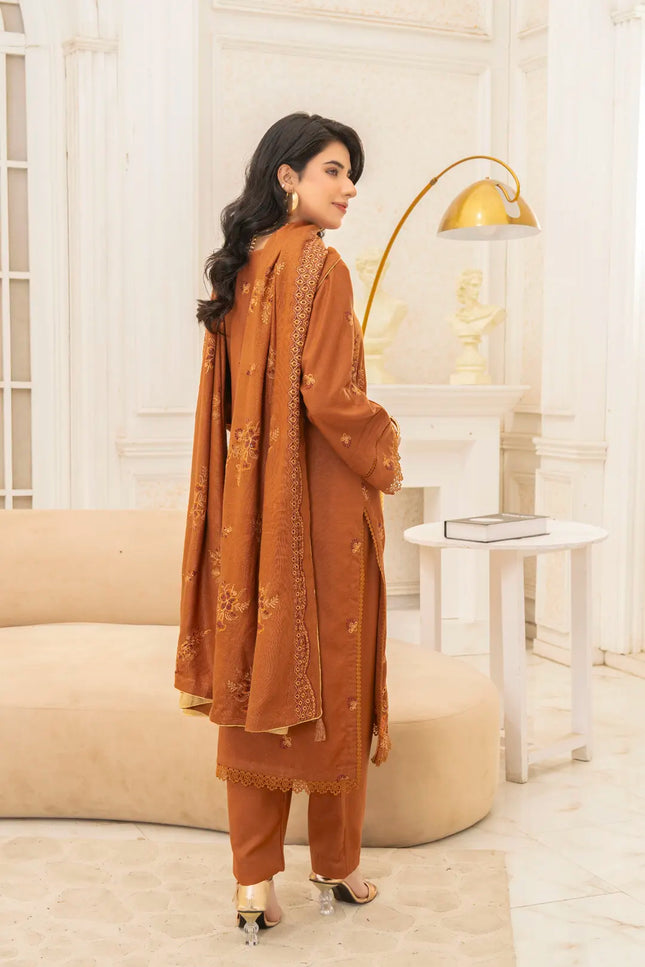 DHANAK EMBROIDERED | 3PC - 36702